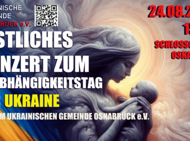 In diesem Jahr laden wir Sie ein, den Unabhängigkeitstag der Ukraine mitten im Herzen von Osnabrück zu feiern – im Schlossgarten. 24. August, Beginn 15:00 Uhr